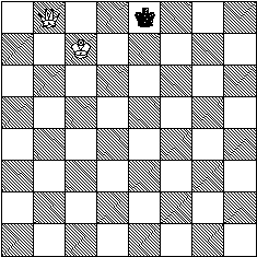 Second of 2 diagrams showing an example of how a pawn promotes.