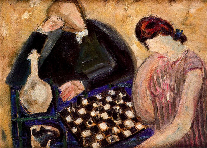 The Game of Chess - Frederick Arthur Bridgman Paintings